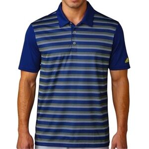 Adidas Men’s XL Climacool Competition Stripe Golf Polo Shirt Blue Barton Creek